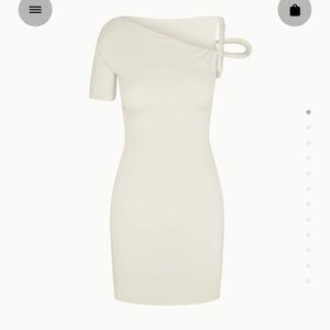Khy sueded stretch twist mini dress